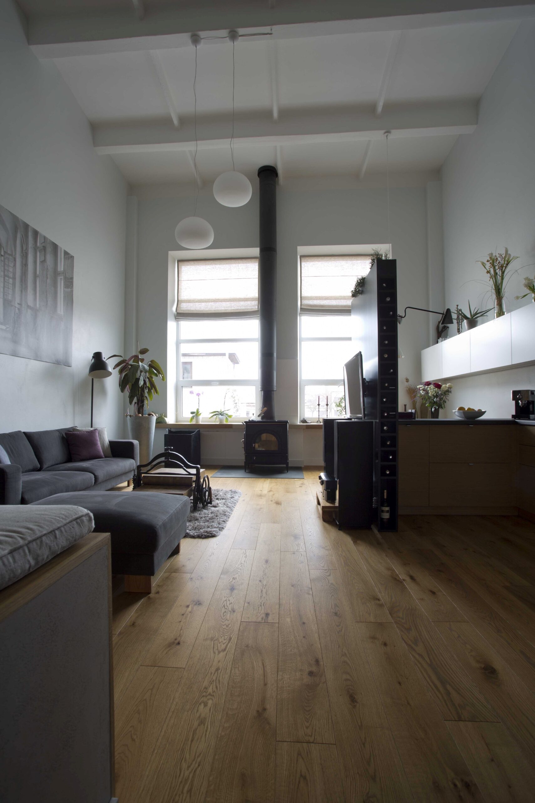 Medinės ąžuolinės grindys Bespalvė alyva 3305 Medžio stilius