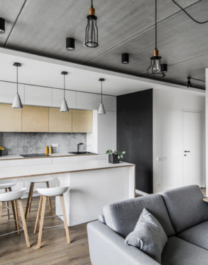 Medinės grindys, deko siena: spalva Graphite 3477.