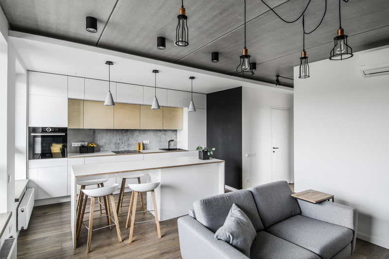 Medinės grindys, deko siena: spalva Graphite 3477.