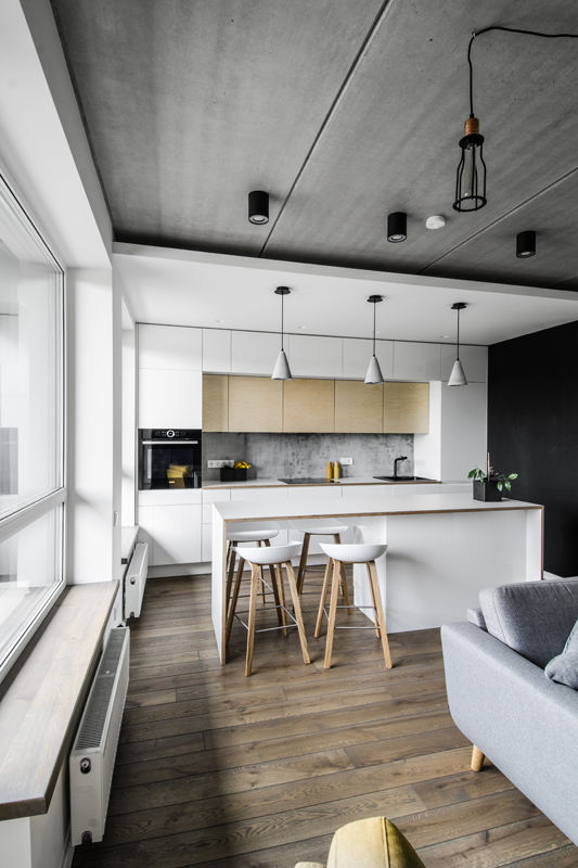 Medinės grindys, deko siena: spalva Graphite 3477.