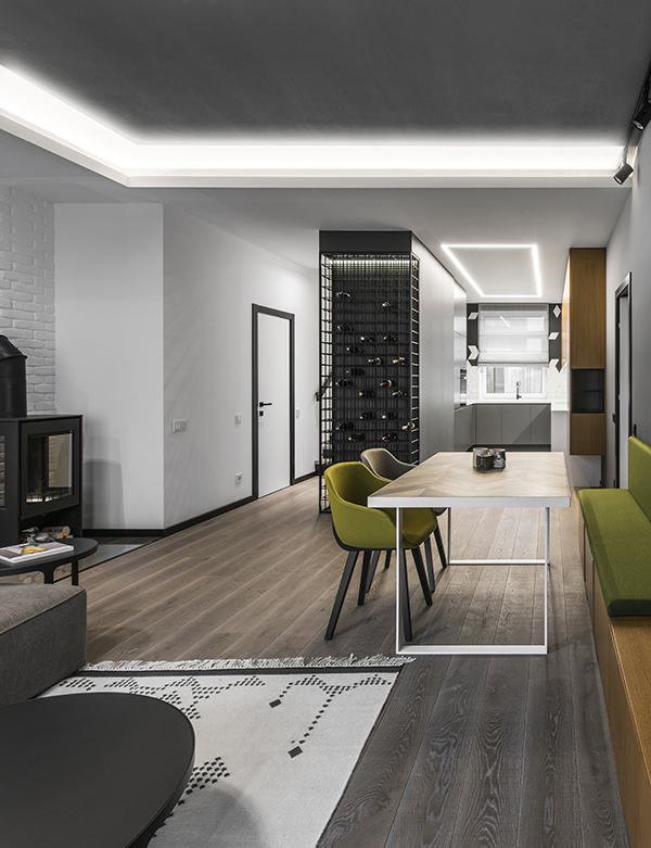 Medinės grindys skaidriai balta Q-3409 Medžio stilius ąžuolinės grindys