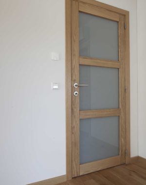 Medinės durys ąžuolinės modelis D3F3S Bespalvė alyva 3305 Medžio stilius