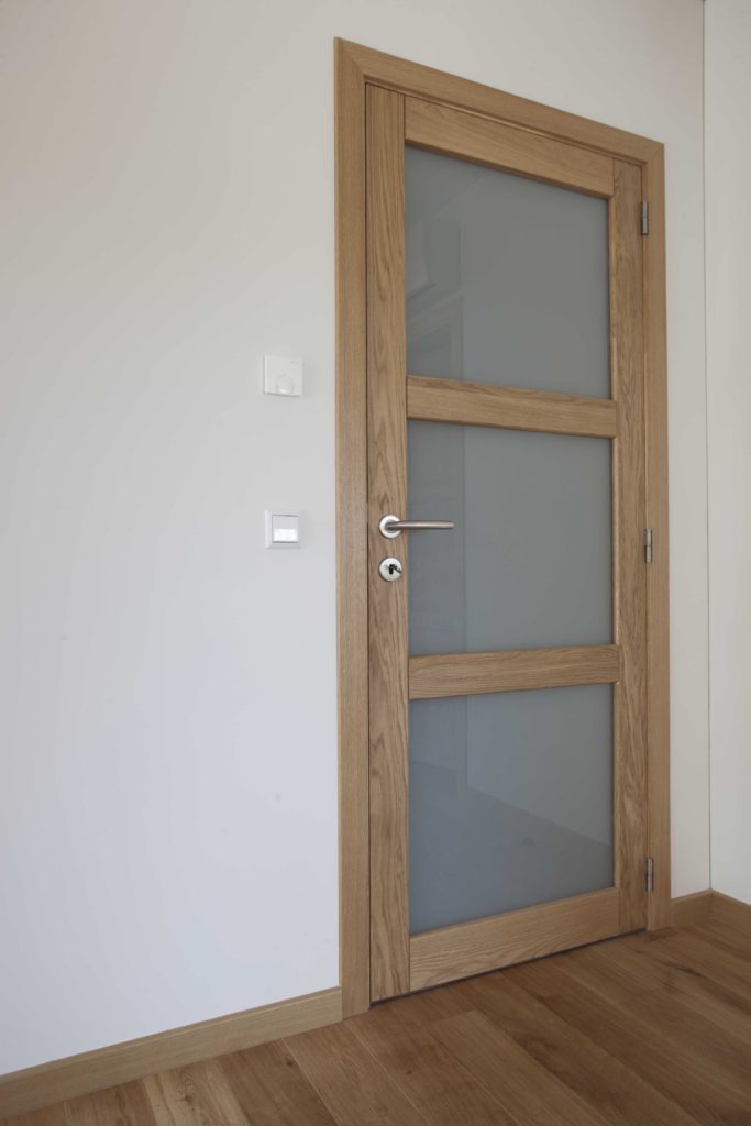 Medinės durys ąžuolinės modelis D3F3S Bespalvė alyva 3305 Medžio stilius