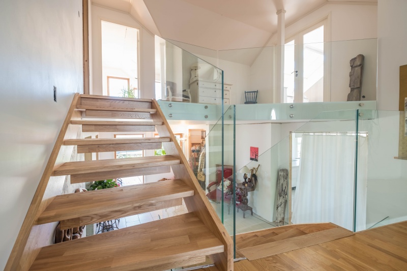 azuoliniai laiptai mediniai laiptai I forma Besplavė alyva 3305 Medžio stilius