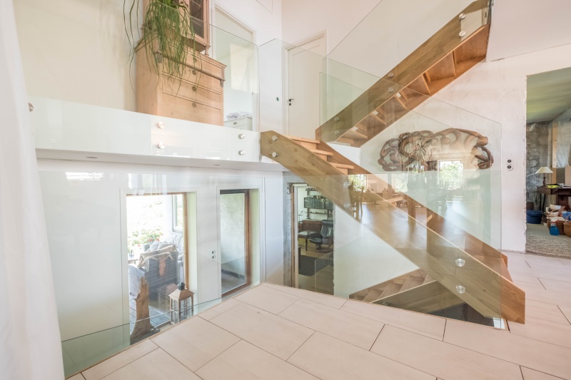 azuoliniai laiptai mediniai laiptai I forma Besplavė alyva 3305 Medžio stilius