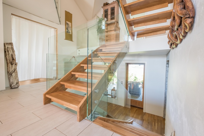 azuoliniai laiptai mediniai laiptai I forma Besplavė alyva 3305 Medžio stilius