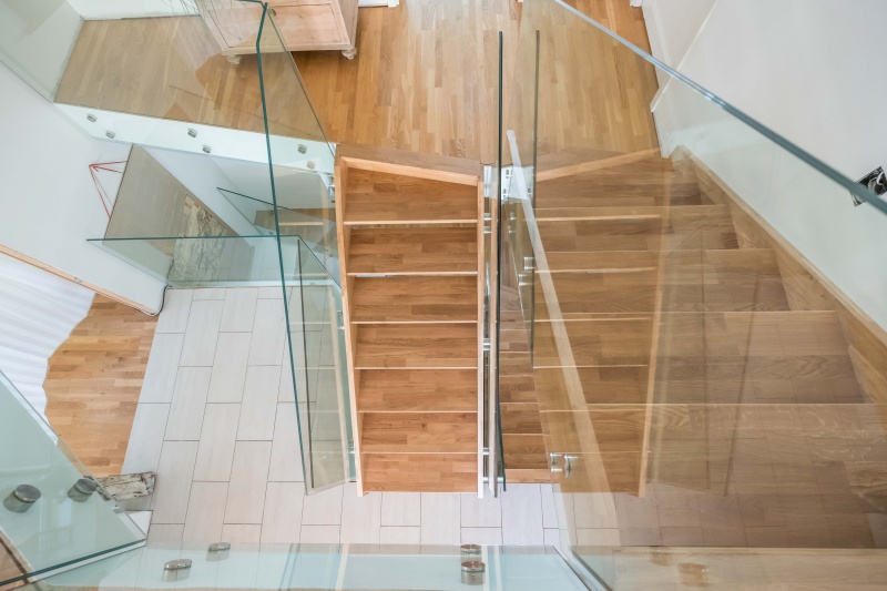 azuoliniai laiptai mediniai laiptai I forma Besplavė alyva 3305 Medžio stilius