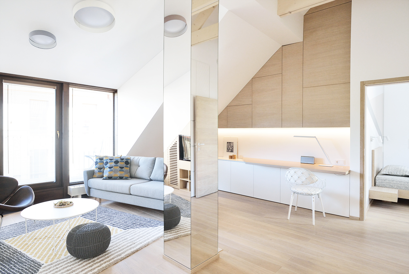 Medinės grindys ąžuolinės Balta 3408 Medžio stilius