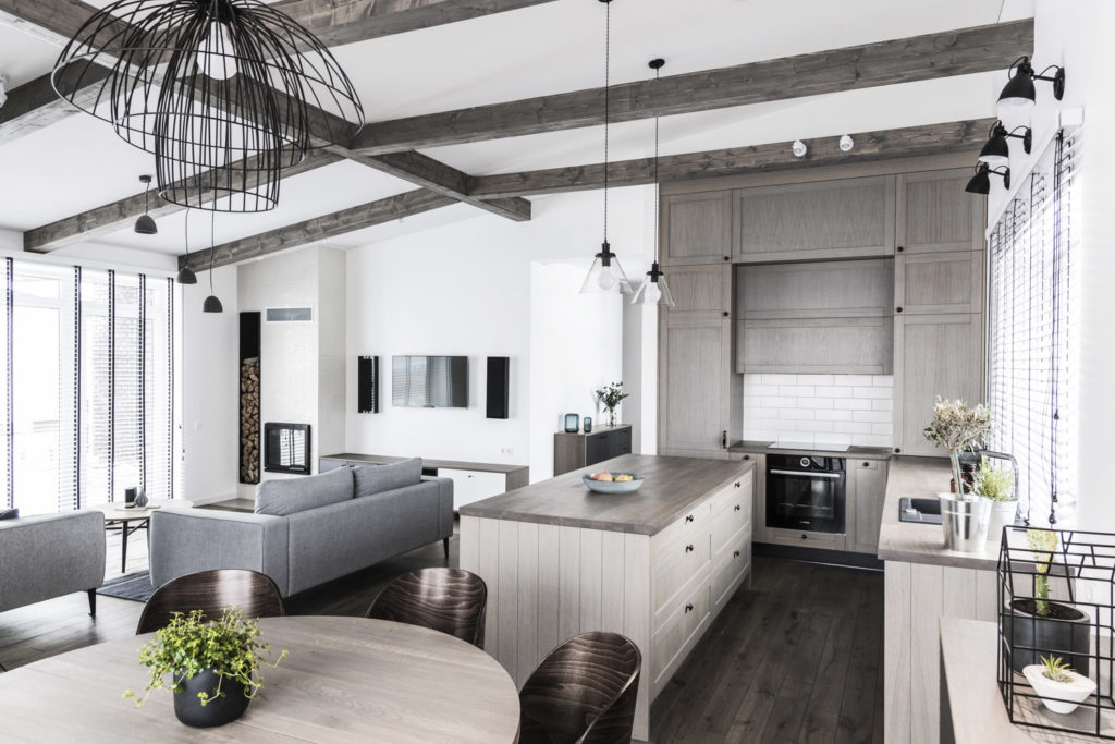 3477 graphite medzio stilius medinės grindys D2F dažytos medinės durys