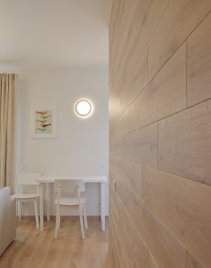 Medinė ąžuolinė deko siena: spalva Skaidriai balta 3409.