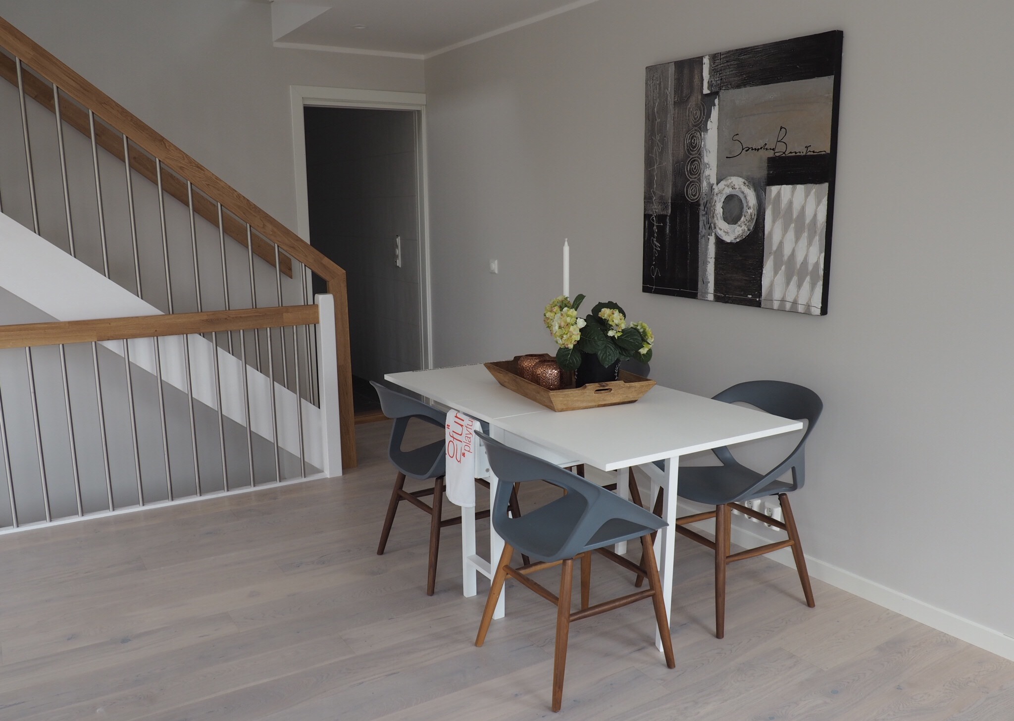 Mediniai ąžuoliniai laiptai I forma Bespalvė alyva 3305 Medžio stilius