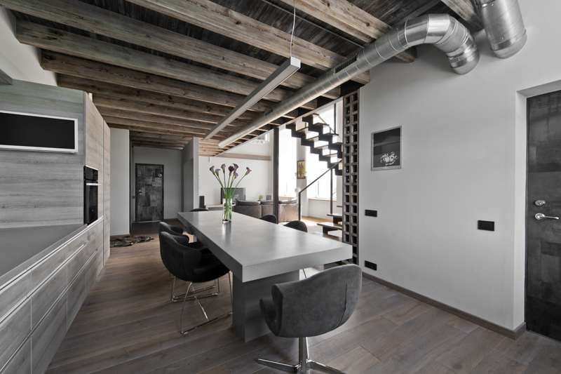 Medinės grindys Ąžuolinė grindinė lenta 3409 Skaidriai balta Medžio stilius