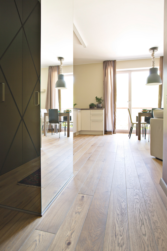 Medinės grindys iš ąžuolo: spalva Pilka 3417.