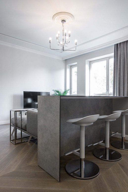 Medinės grindys Chevron eglutė Skaidriai balta Q-3409 Medžio stilius