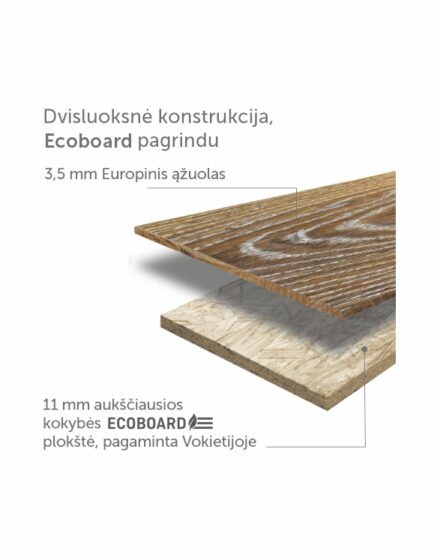 Medinės grindys iš ąžuolo