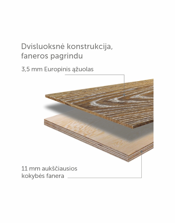 Medinės grindys iš ąžuolo