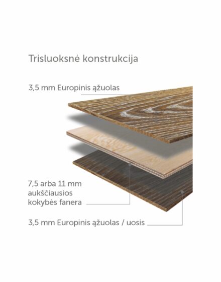 Medinės grindys iš ąžuolo