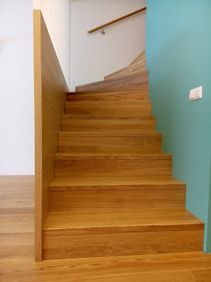 Mediniai laiptai U forma Besplavė alyva 3305 Medžio stilius