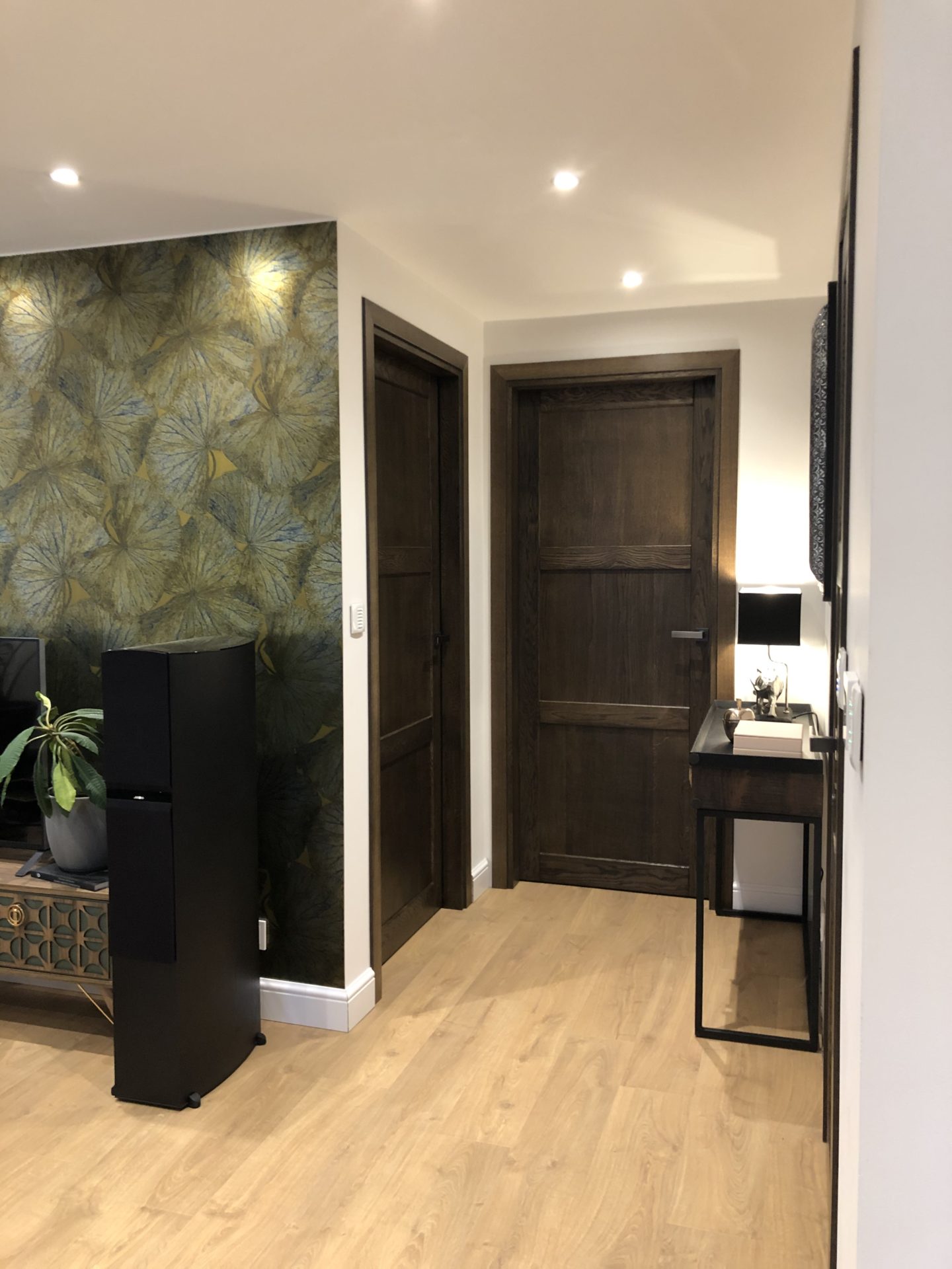 Medinės ąžuolo masyvo durys: Juodmedis 3490, modelis D3F.