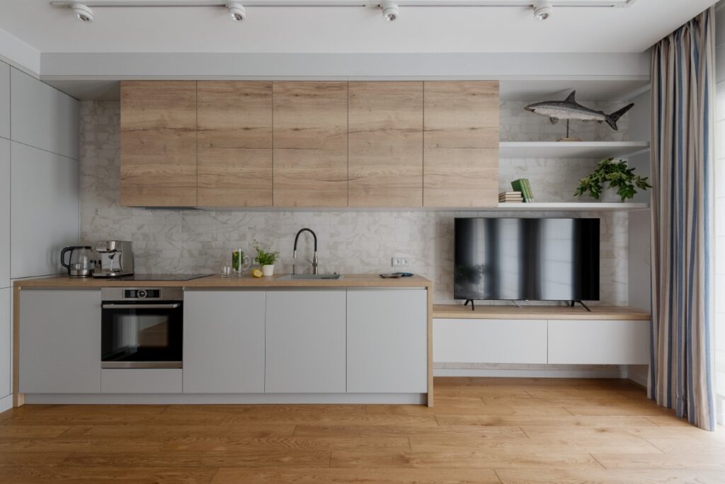 3081 šviesus riešutas ąžuolinis parketas Medžio stilius