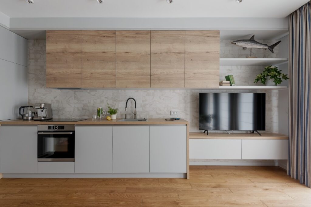 3081 šviesus riešutas ąžuolinis parketas Medžio stilius