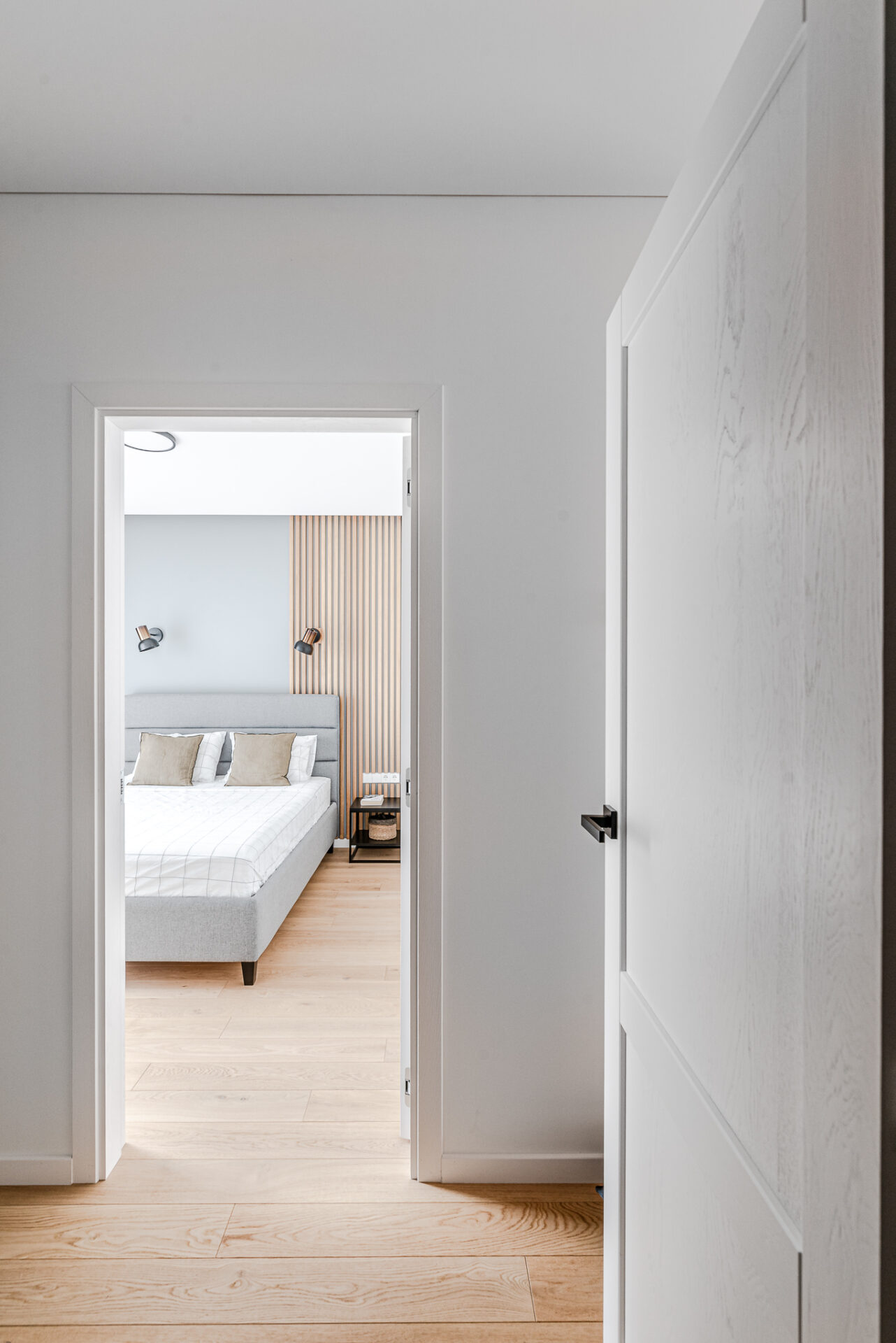 Medinės grindys, parketas, Herringbone 90°: 3408, Balta