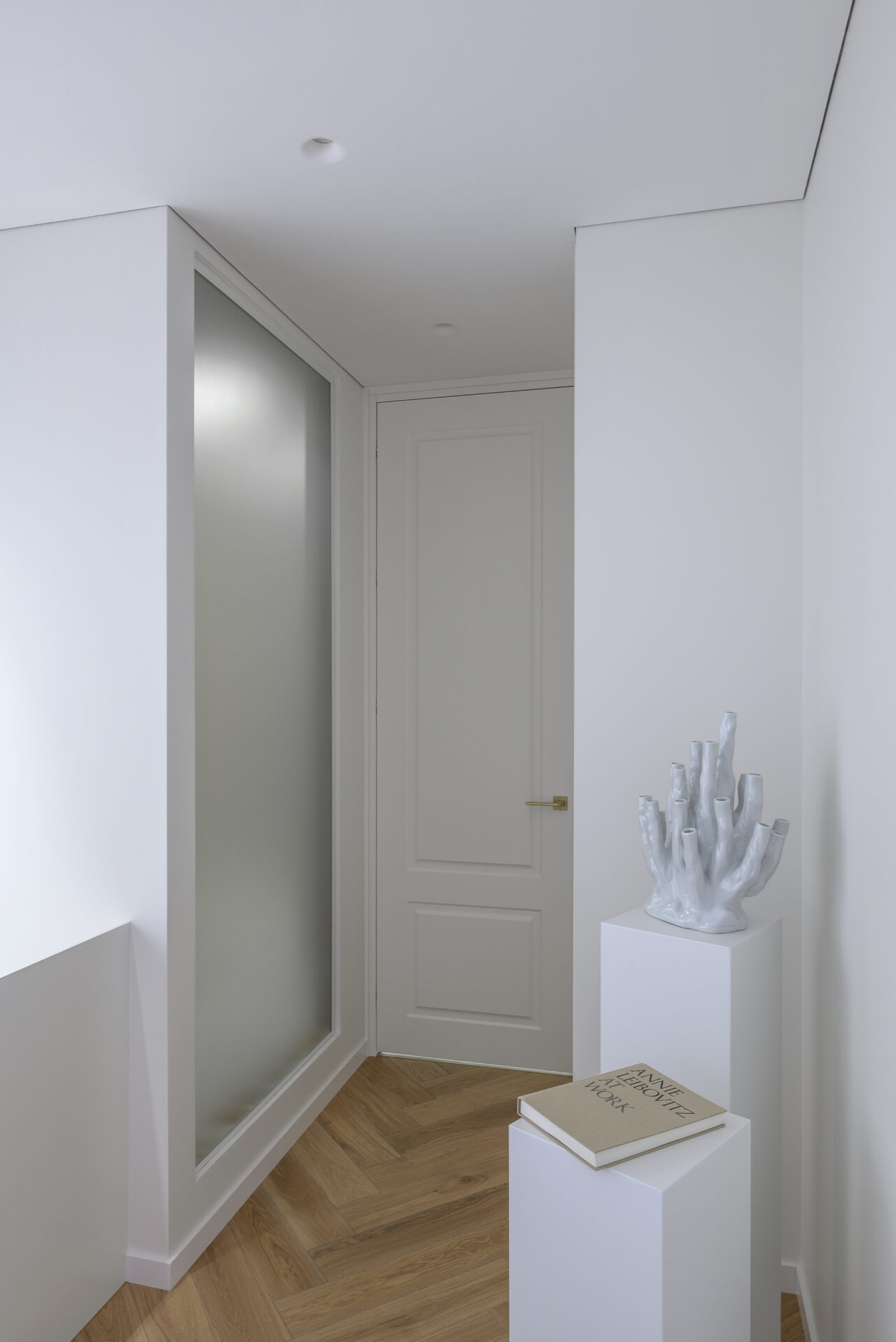 Medinės grindys, parketas, Herringbone 90°: 3408, Balta