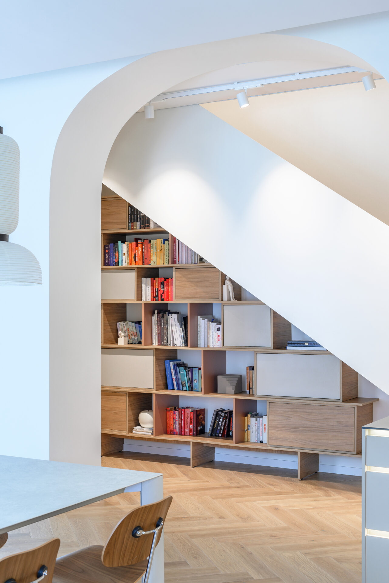 Medinės grindys, parketas, Herringbone 90°: 3408, Balta