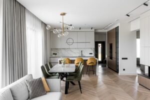 Ivory Chevron ąžuolinis parketas namuose