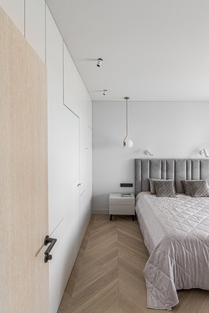 Medinės grindys, parketas, Chevron 45°: E-2410, Ivory