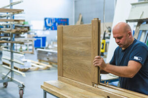 Vidaus durų gamyba Ecowood gamykloje, Vilkijoje